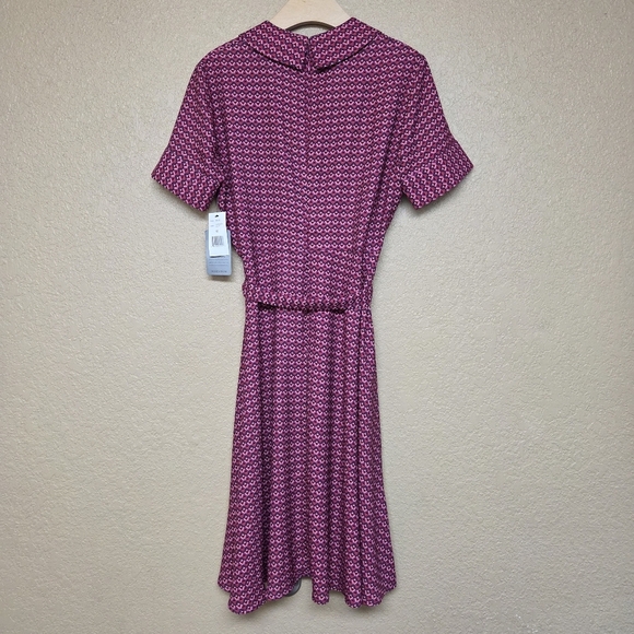 Alexia Admor Angellyne Midi Dress A-Line Geometric Academia Career Sz 12 - Picture 10 of 14